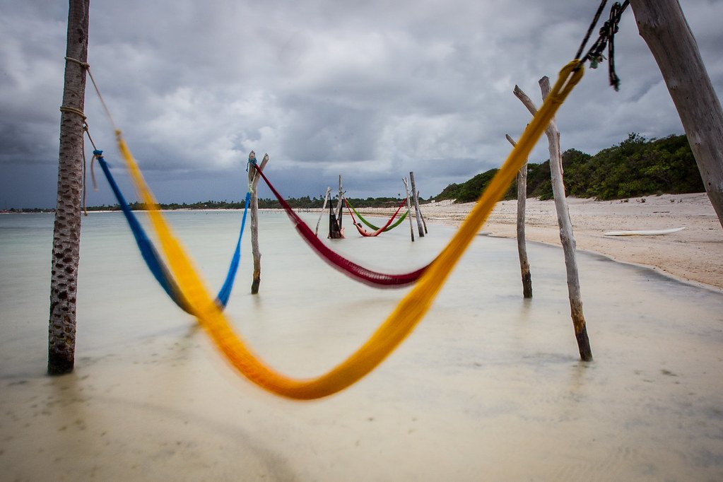 Redes na Lagoa do Paraíso em Jericoacoara Redes na Lagoa do Paraíso em Jericoacoara